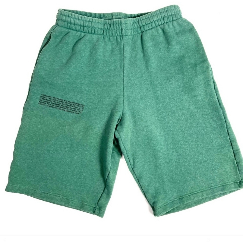 PANGAIA Women's Organic Cotton Knit Shorts in Green Size XXS